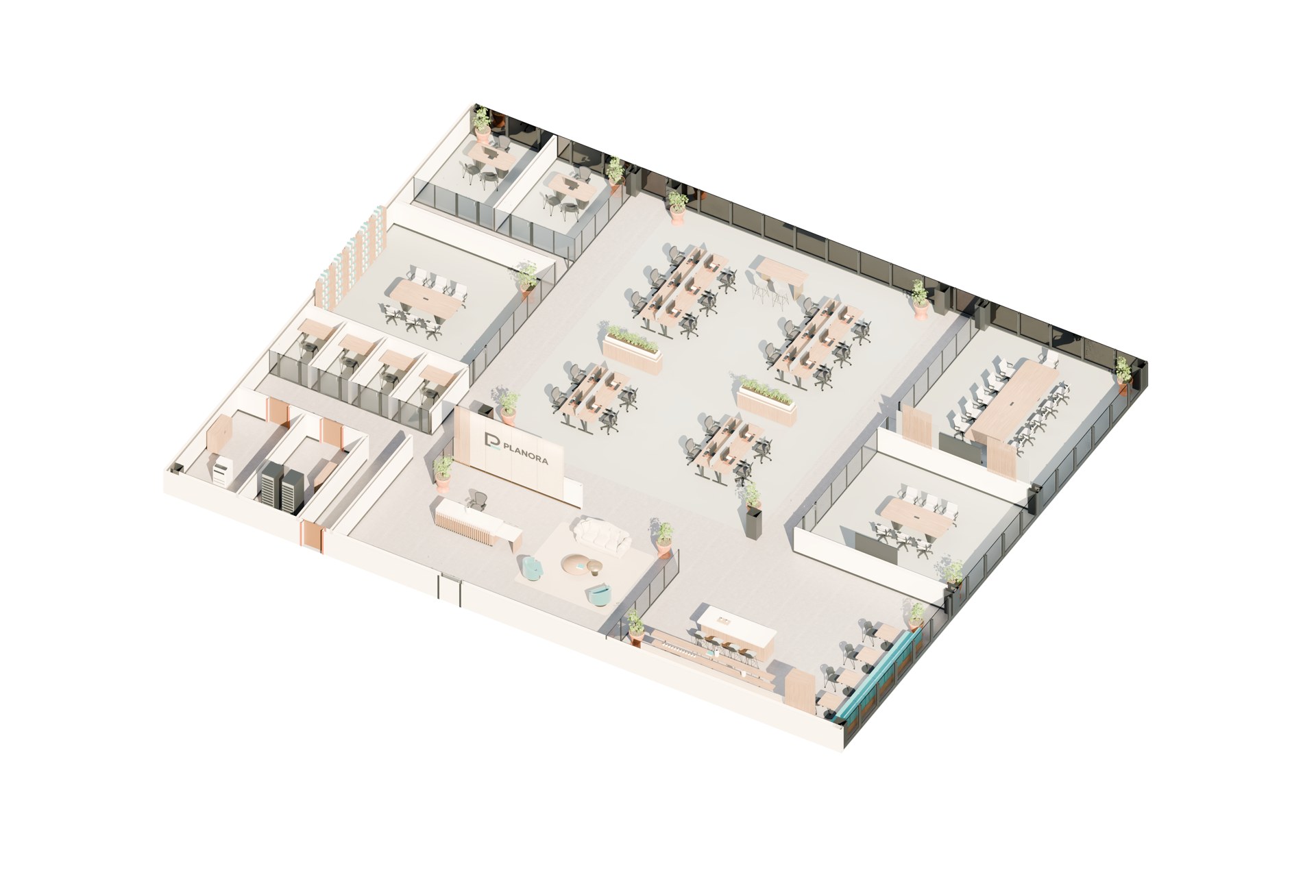 Office axonometric preview